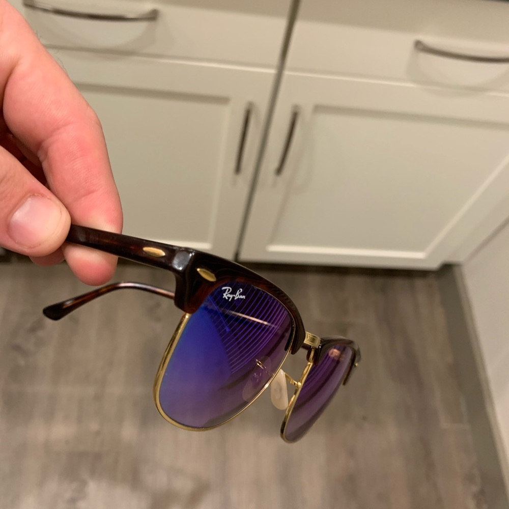 Men’s Rayban blue lens club master sunglasses